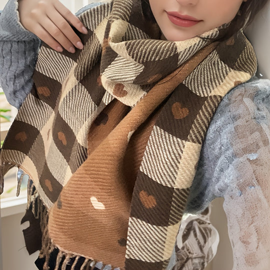 Yvette - Chic Striped Women's Scarf for Fall/Winter