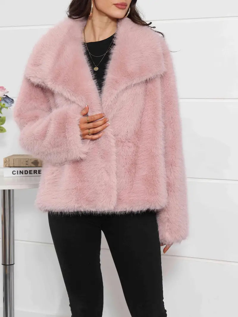 Elise - Plus Size Faux Fur Coat