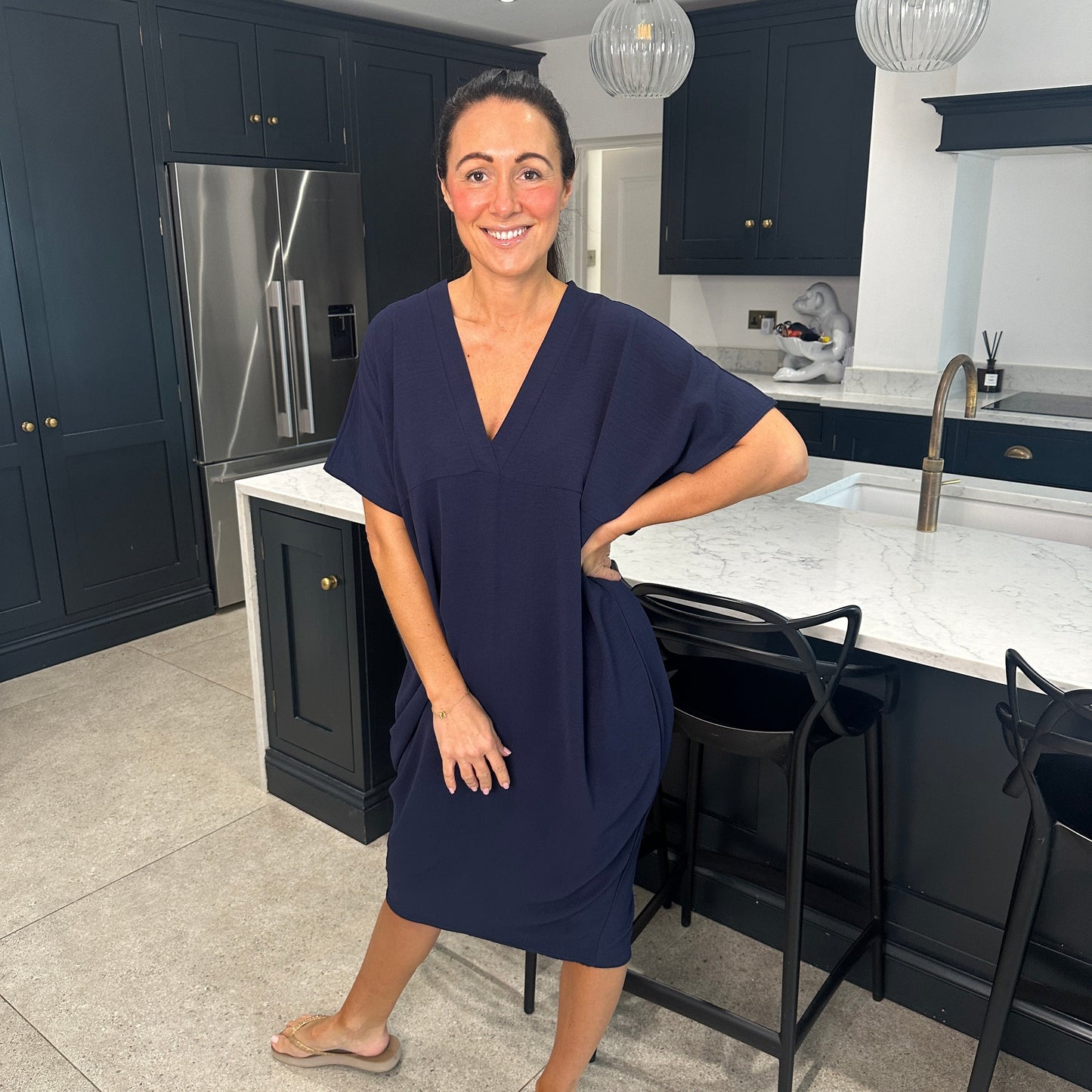 Anouk Dames Jurk - Zomerjurk met V-Hals - Jurkjes Dames