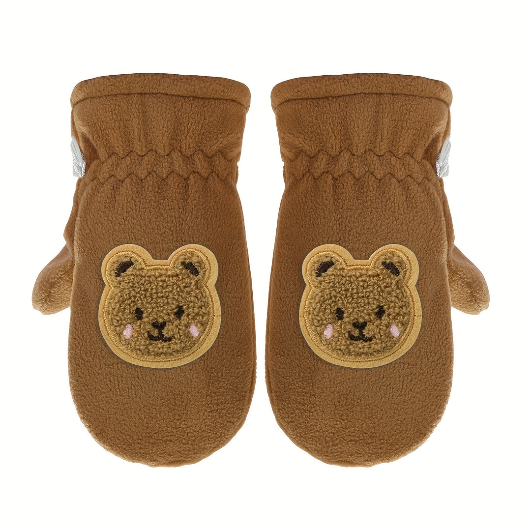 Emma - Cartoon Bear Winter Gloves for Kids