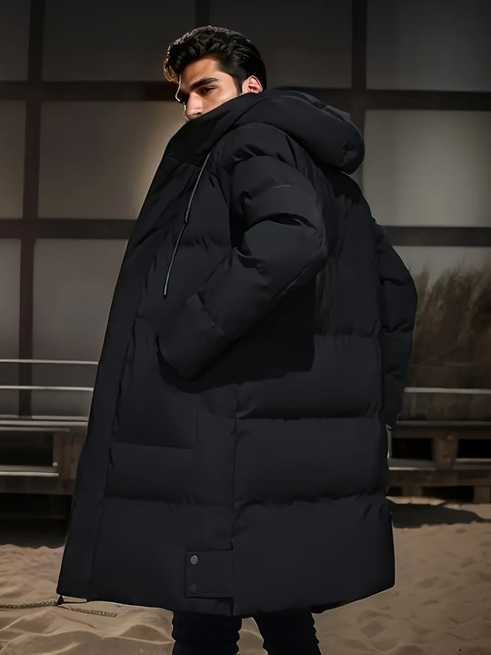 Ruben - Men's Long Hooded Puffer Jacket For Winter