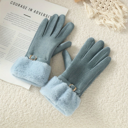 Lianne - Elegant Winter Gloves with Pearl Decoration