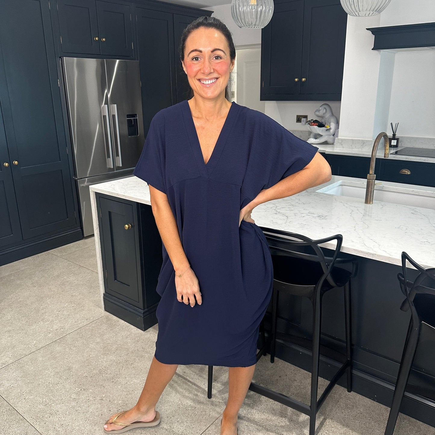 Anouk Dames Jurk - Zomerjurk met V-Hals - Jurkjes Dames