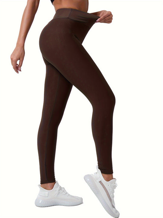 Laura - High Waist Fleece Lined Leggings for Women | Stretchy Winter Warmth in Solid Color