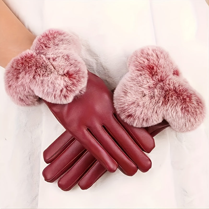 Sophie - Elegante Kunstlederen Winterhandschoenen