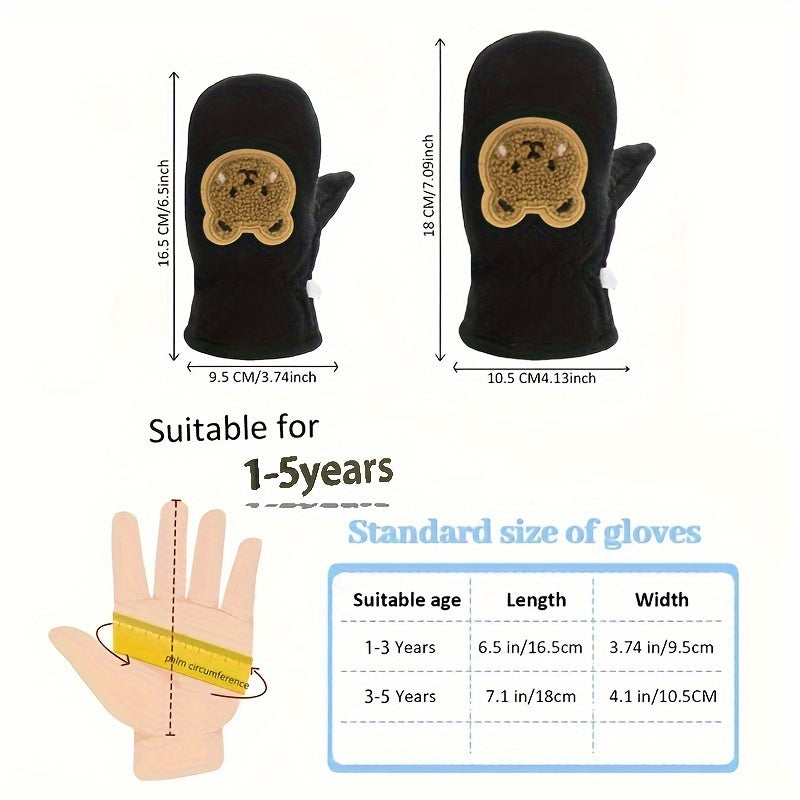 Emma - Cartoon Bear Winter Gloves for Kids