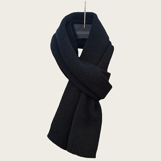 Fenna - Thick Knitted Polyester Scarf, Solid Color, Warm &amp; Stylish for Fall/Winter