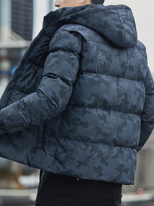 Sven - Heren Camouflage Winterjas met Capuchon