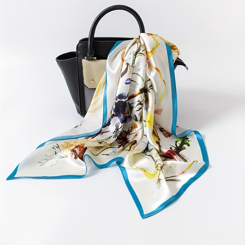 Juliette - Stijlvolle 100% Zijden Sjaal met Levendige Vlinderprint