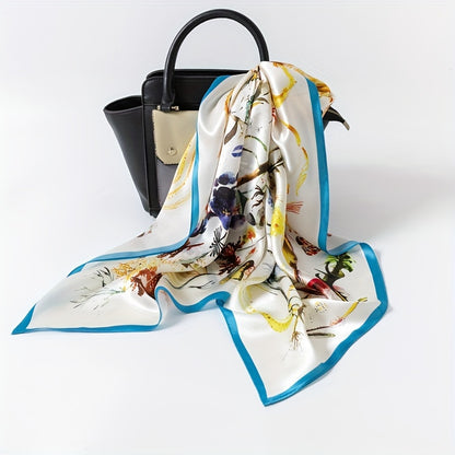 Juliette - Stijlvolle 100% Zijden Sjaal met Levendige Vlinderprint