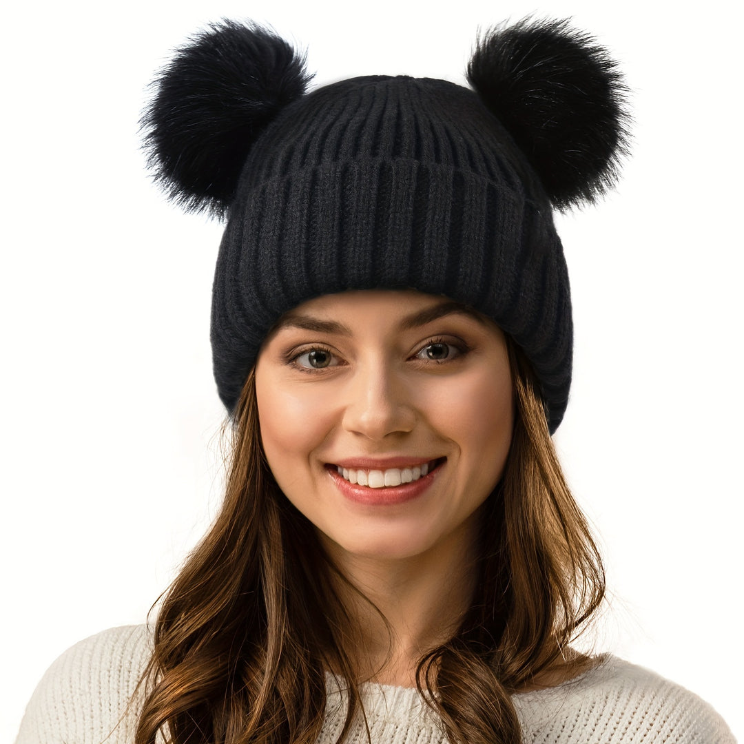 Lotte - Cute Knitted Beanie With Pom | Lightweight and Warm for Winter