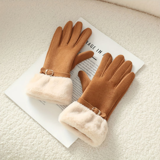 Lianne - Elegant Winter Gloves with Pearl Decoration