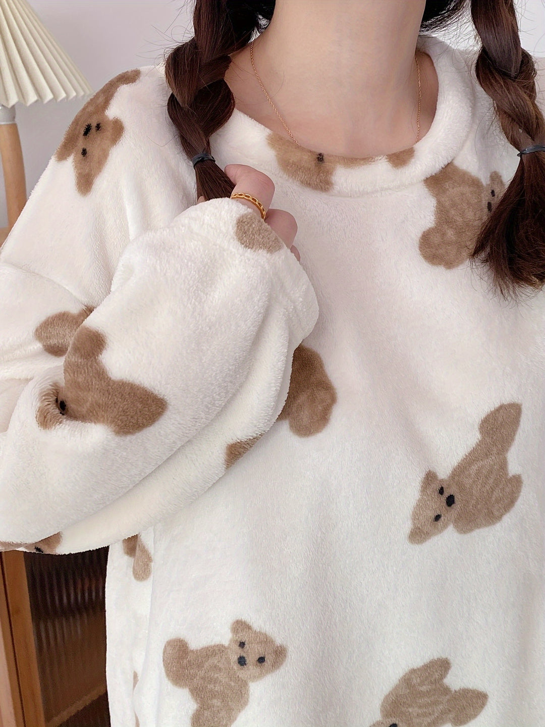 Eva - Cute Pyjama Set With Teddy Bear Print