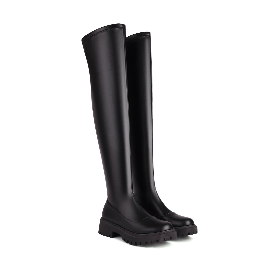 Feline - Minimalist Over-the-Knee Stretch Boots for Women