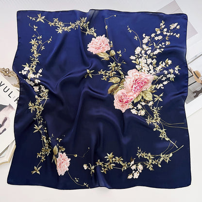 Lisa - Stijlvolle Vierkante Sjaal met Bloemenprint voor Vrouwen