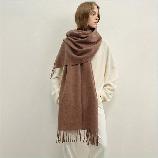 Lotte - Elegant Texture Plain Scarf for Women