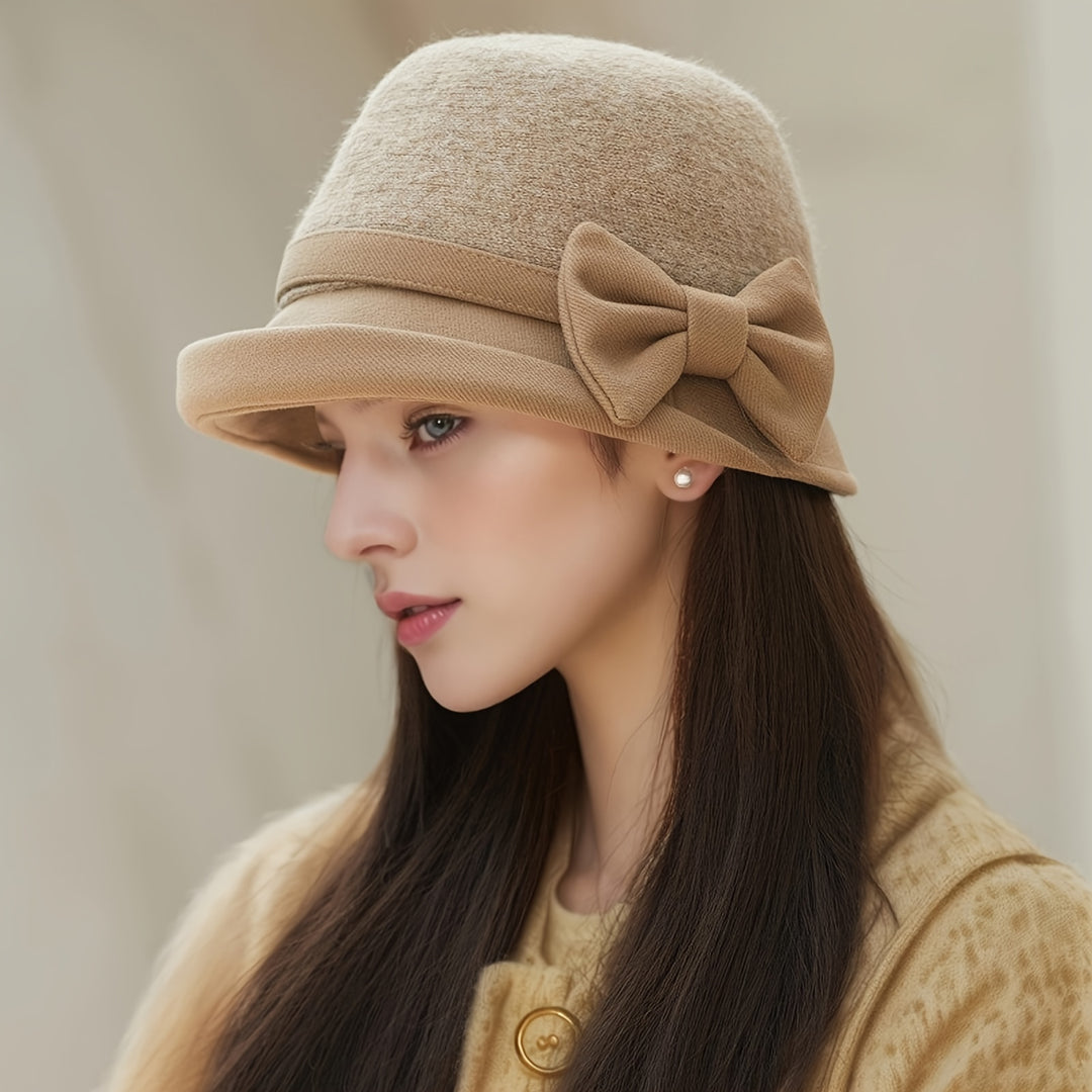 Eveline - Elegant Polyester Fisherman Hat with Stripe Design