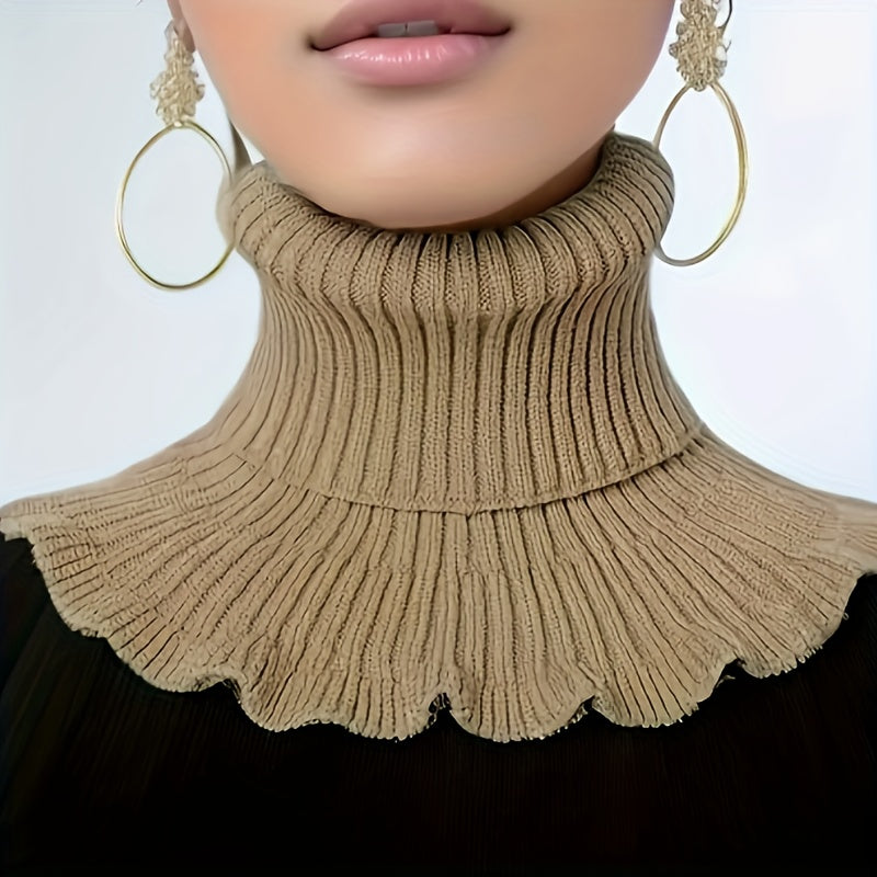 Marit - Knitted Fake Collar Neck Protector, Warm &amp; Stylish