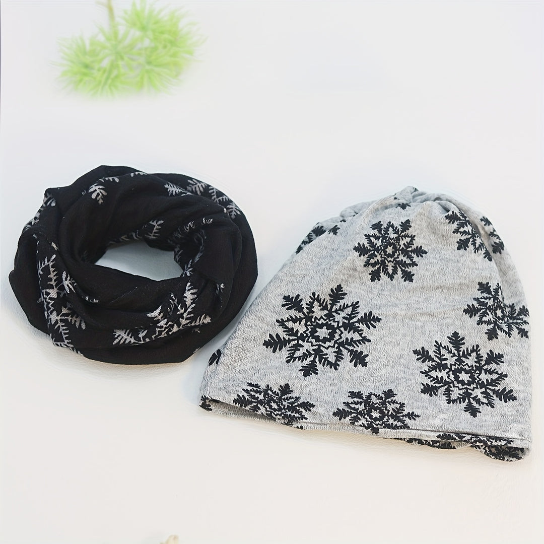 Lianne - Warm Boho Neck Warmer and Beanie Set