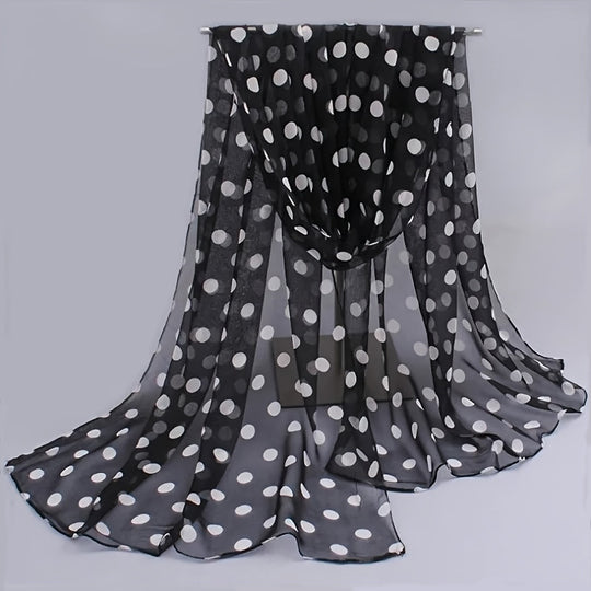 Elise - Vintage Colorful Polka Dot Scarf