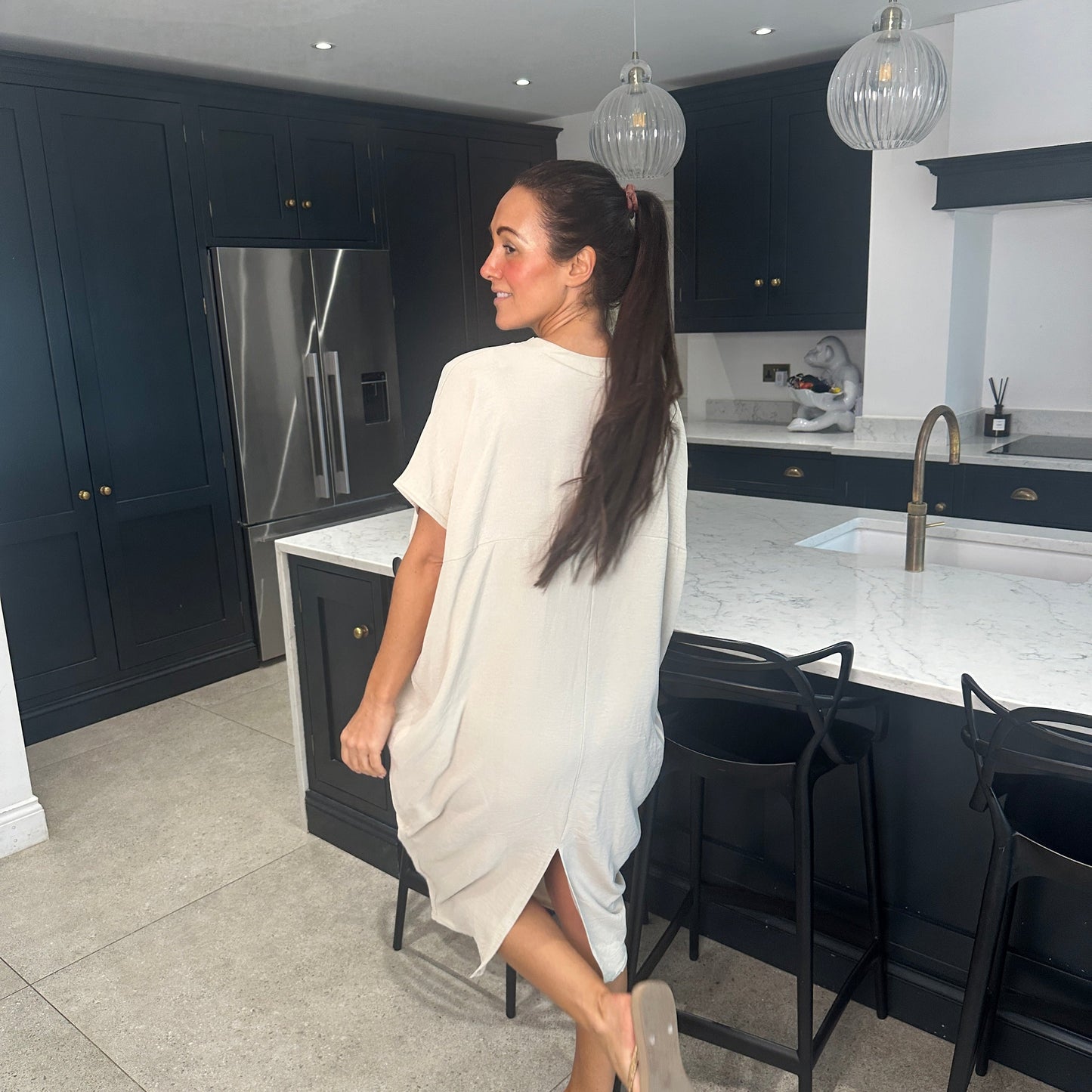 Anouk Dames Jurk - Zomerjurk met V-Hals - Jurkjes Dames