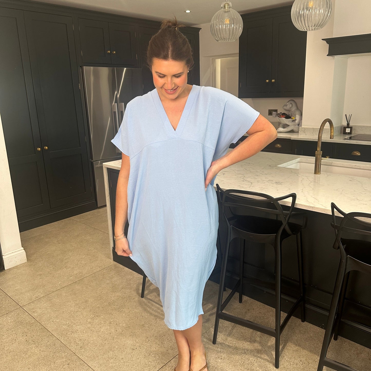 Anouk Dames Jurk - Zomerjurk met V-Hals - Jurkjes Dames