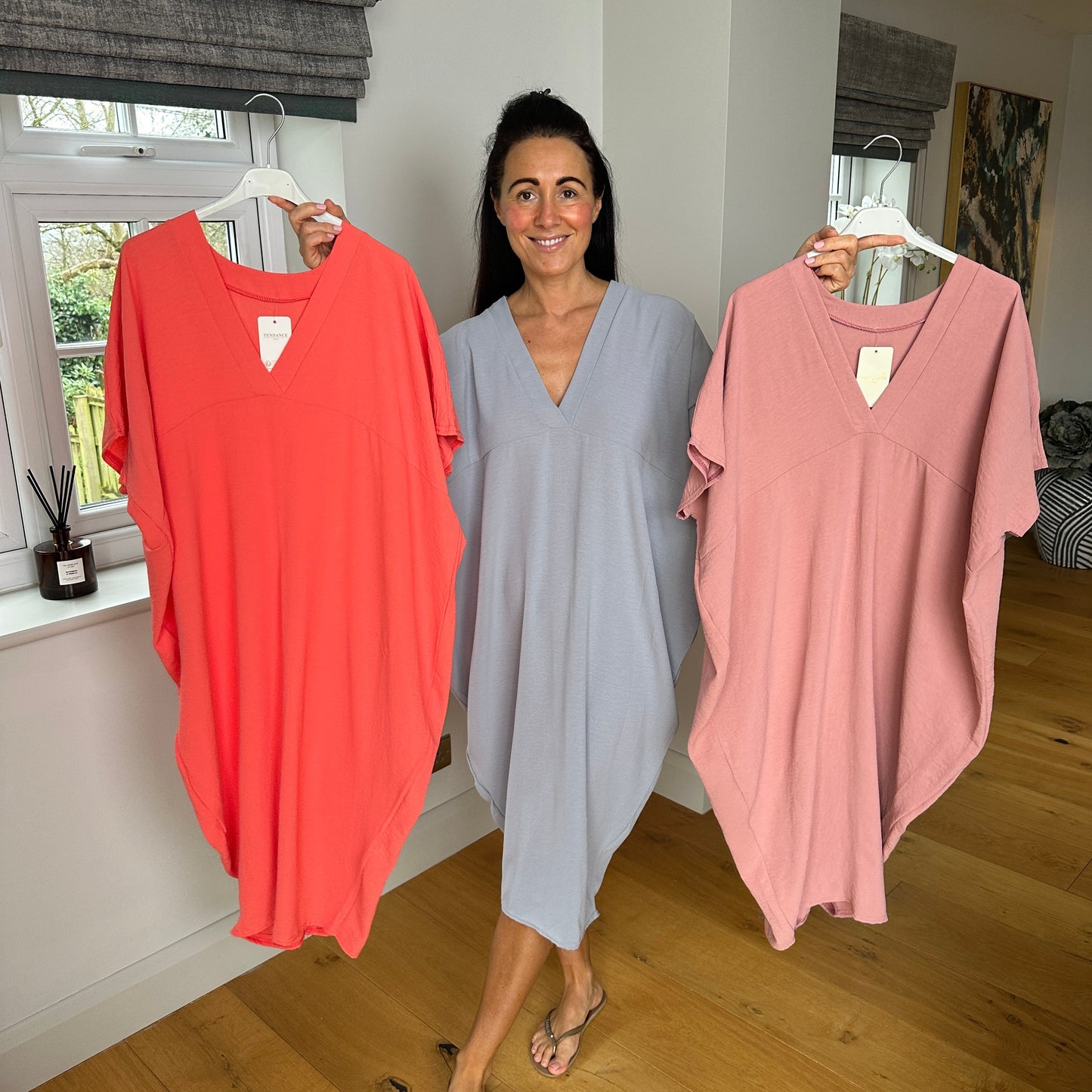 Anouk Dames Jurk - Zomerjurk met V-Hals - Jurkjes Dames