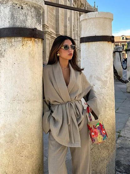 Sandra - Linnen Co-ord Set