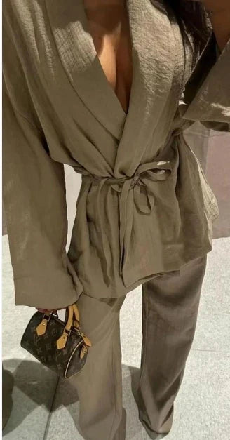 Sandra - Linnen Co-ord Set