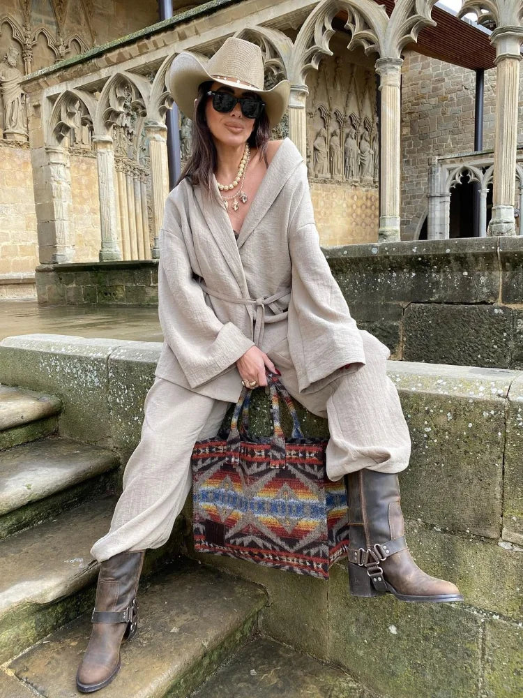 Sandra - Linnen Co-ord Set