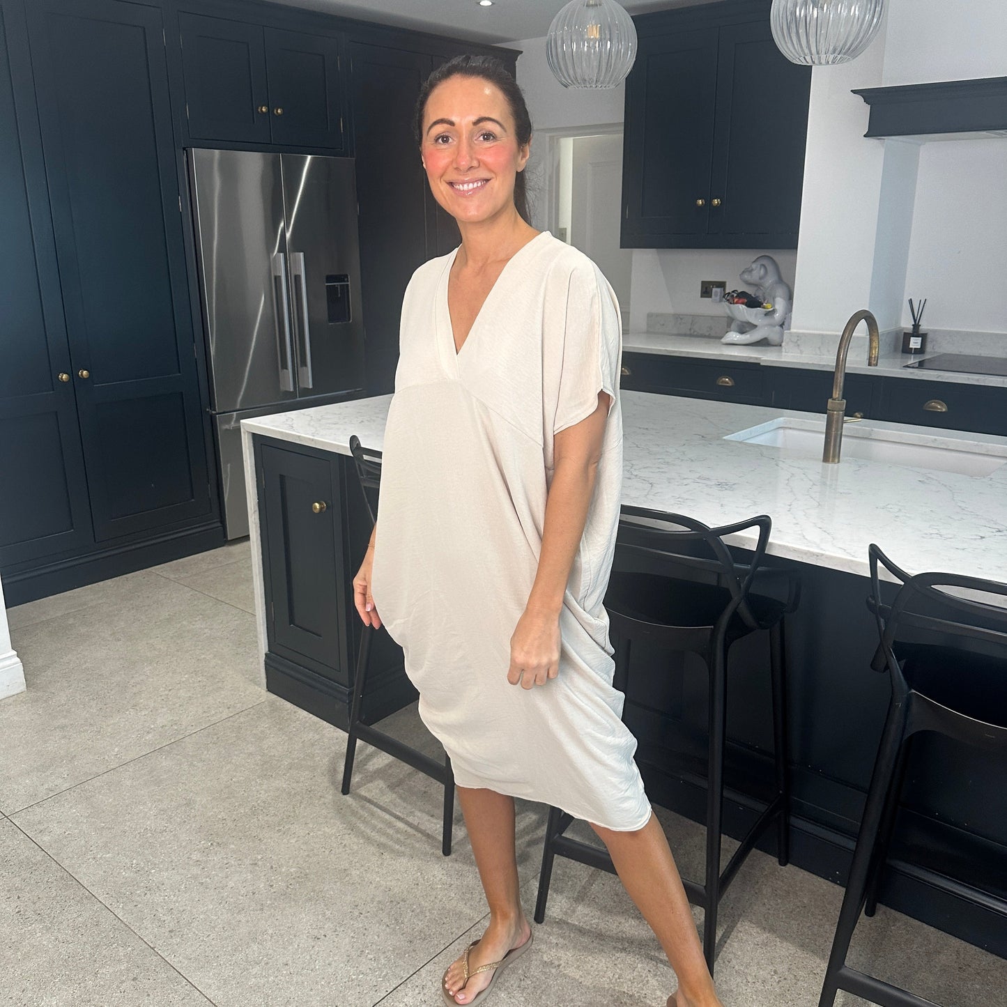 Anouk Dames Jurk - Zomerjurk met V-Hals - Jurkjes Dames