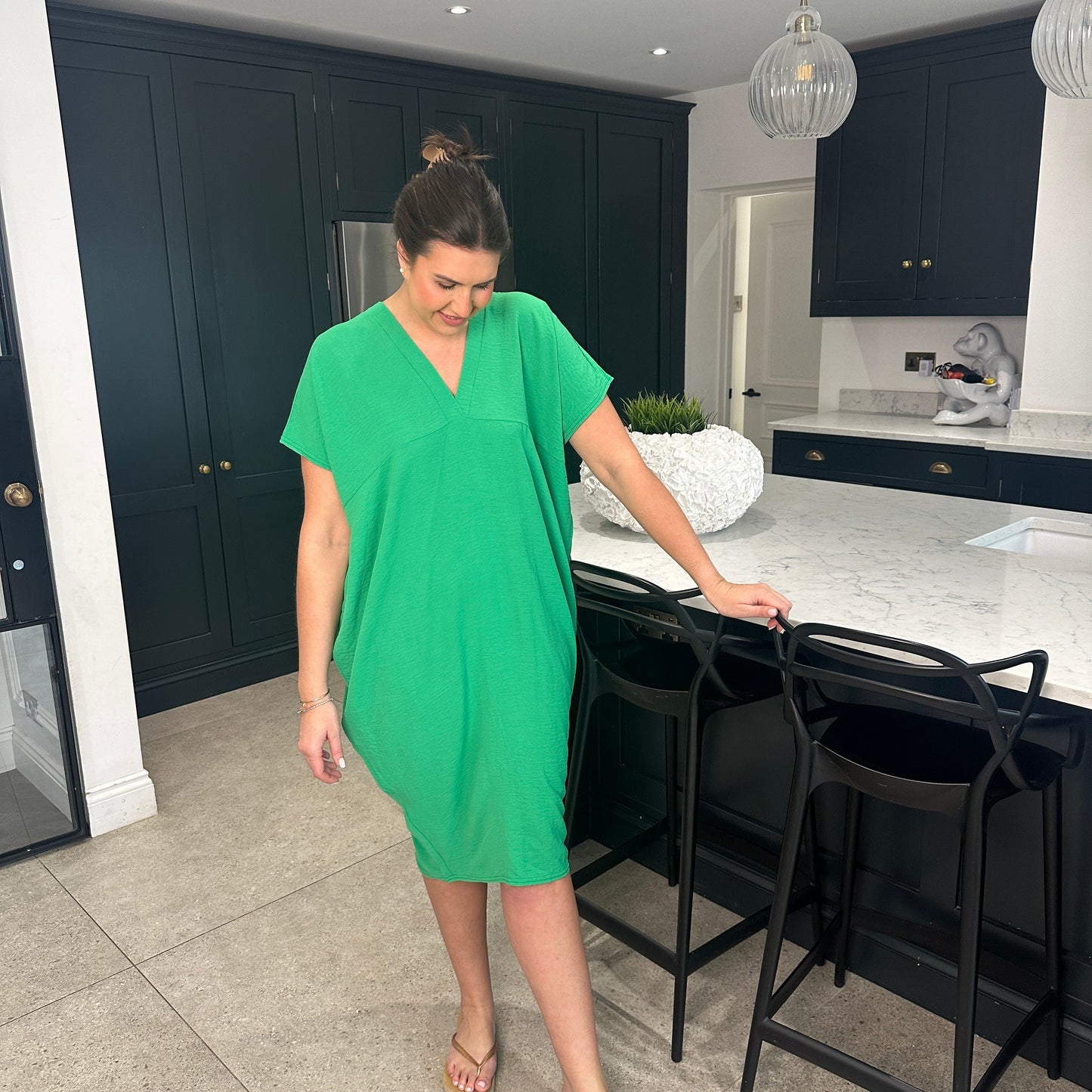 Anouk Dames Jurk - Zomerjurk met V-Hals - Jurkjes Dames