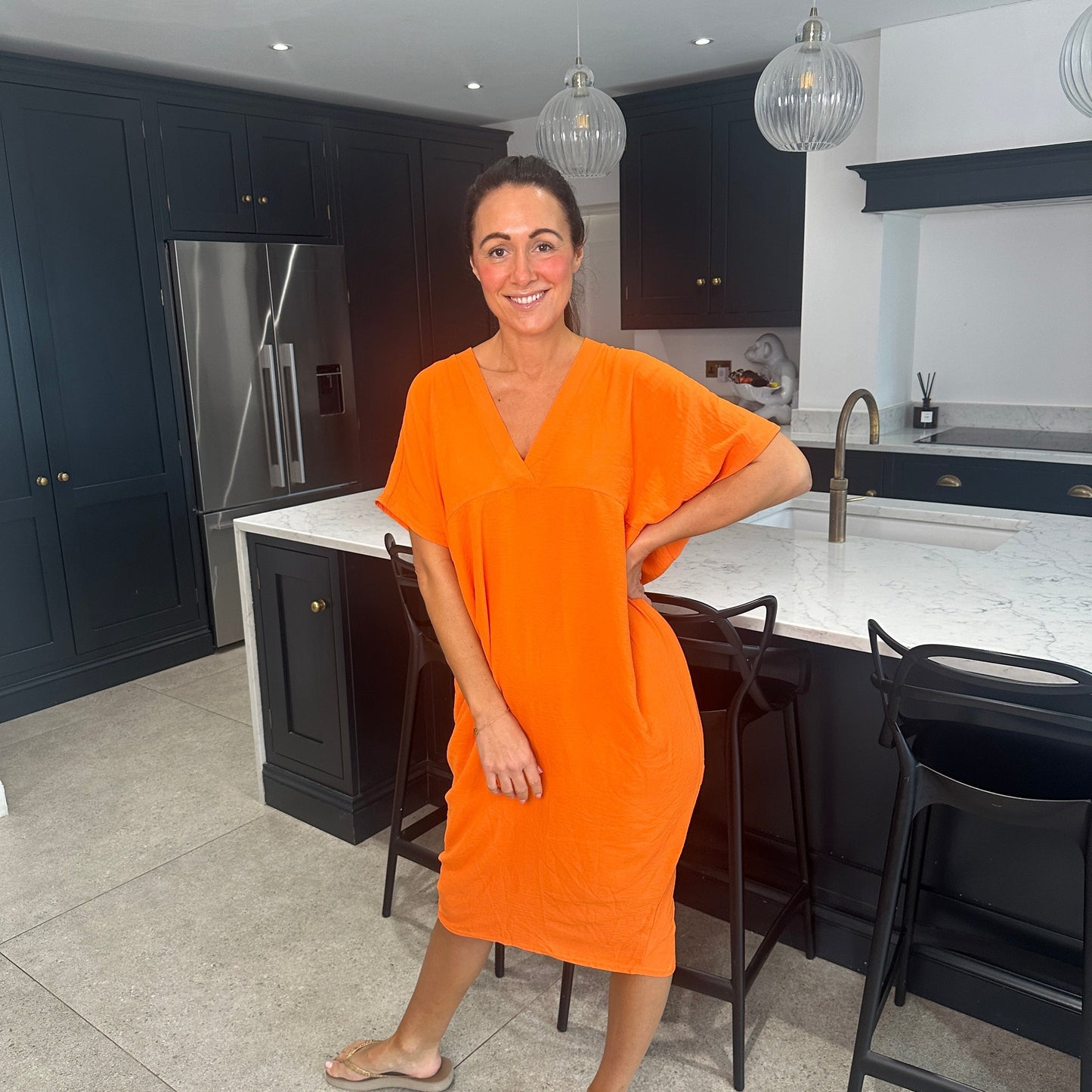 Anouk Dames Jurk - Zomerjurk met V-Hals - Jurkjes Dames