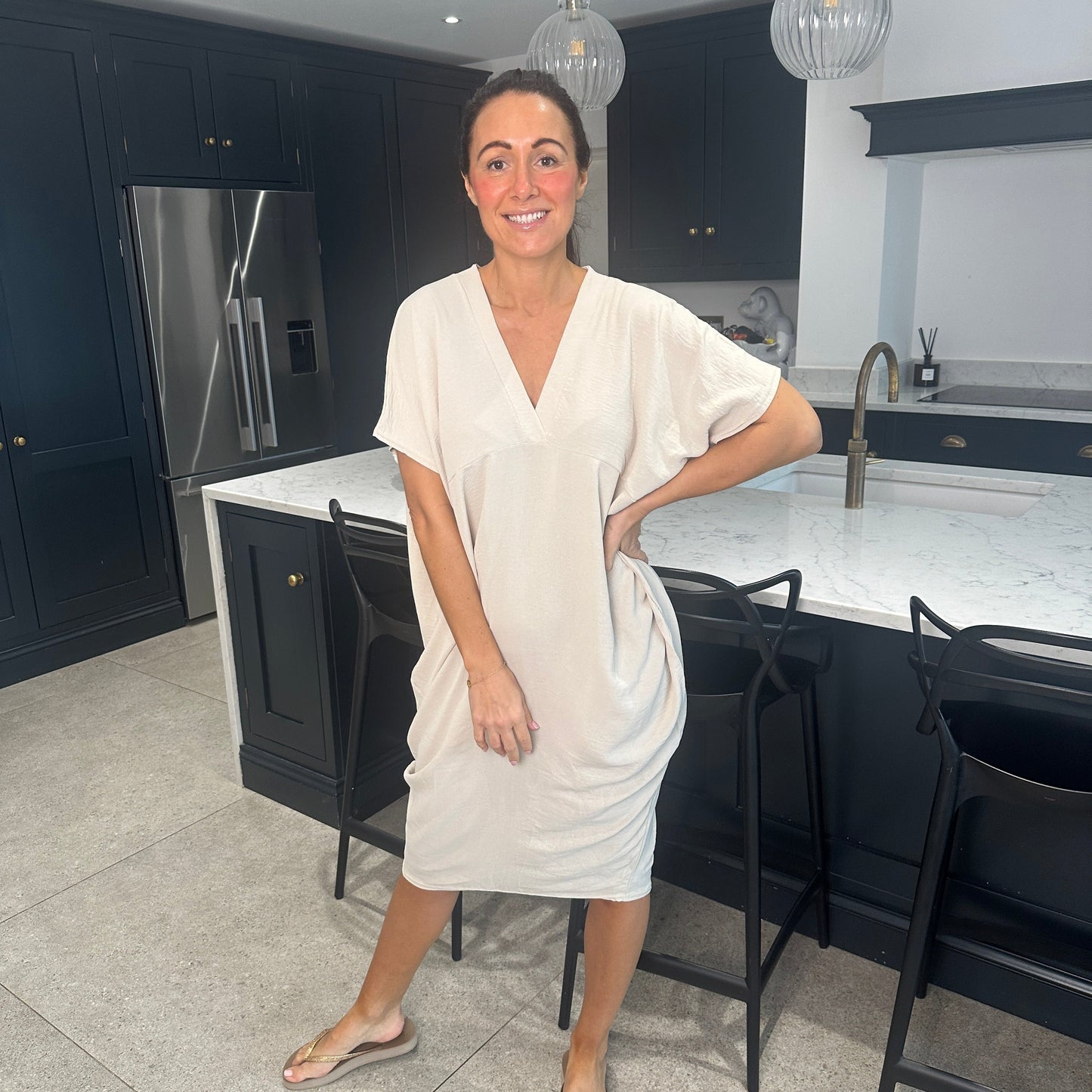 Anouk Dames Jurk - Zomerjurk met V-Hals - Jurkjes Dames