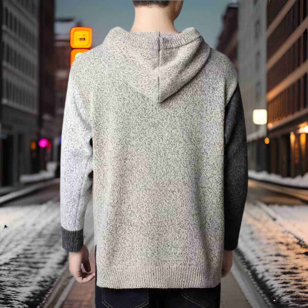 Thomas – Luxury Alpaca Hooded Pullover for Active Men