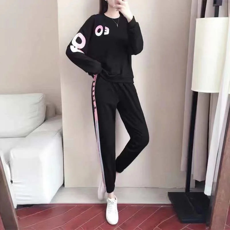 Fenna - Spring Fall Women's Tracksuit Two Piece Set with Sweater and Pants