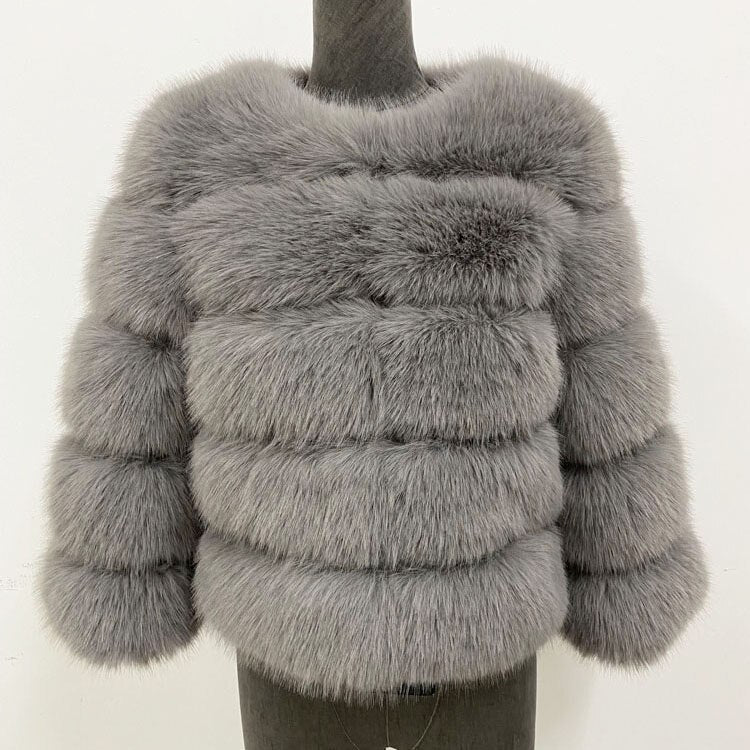 Elisa - Warme Kunstbontjas voor Dames - Stijlvolle Wintermantel