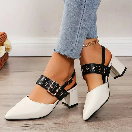 Sophie - Elegant Sandals with Cuban Heel