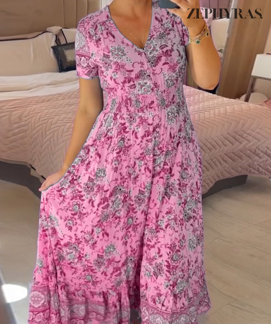 Naomi Women's Summer Dress with Floral Print