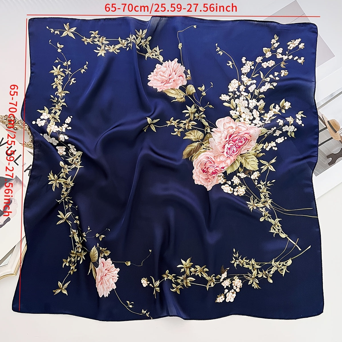 Lisa - Stijlvolle Vierkante Sjaal met Bloemenprint voor Vrouwen