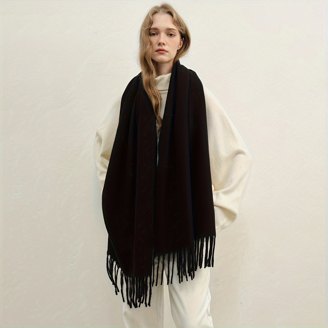 Lotte - Elegant Texture Plain Scarf for Women