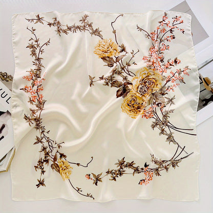 Lisa - Stijlvolle Vierkante Sjaal met Bloemenprint voor Vrouwen