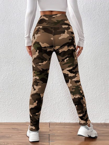 Lieke - Fleece-Gevoerde Hoge Taille Leggings met Geometrische Print | Winterwarme Slim Fit Broek