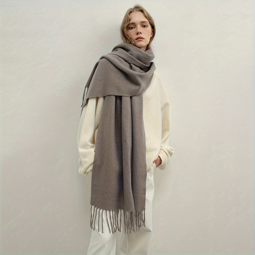 Lotte - Elegant Texture Plain Scarf for Women