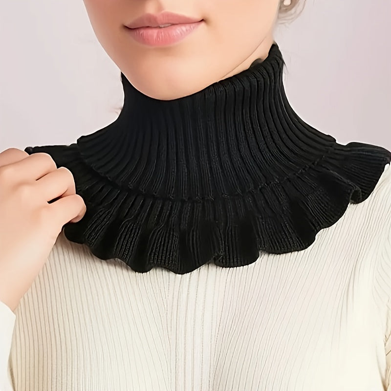 Marit - Knitted Fake Collar Neck Protector, Warm &amp; Stylish