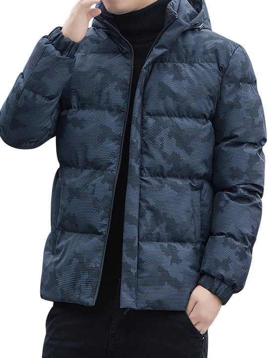 Sven - Men's Camouflage Winter Jacket with Hood