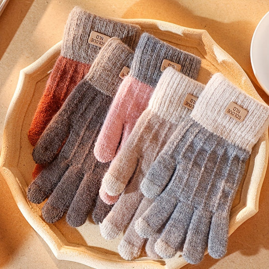 Lotte - Winter Knitted Gloves, Touchscreen Compatible, Unisex &amp; Warm