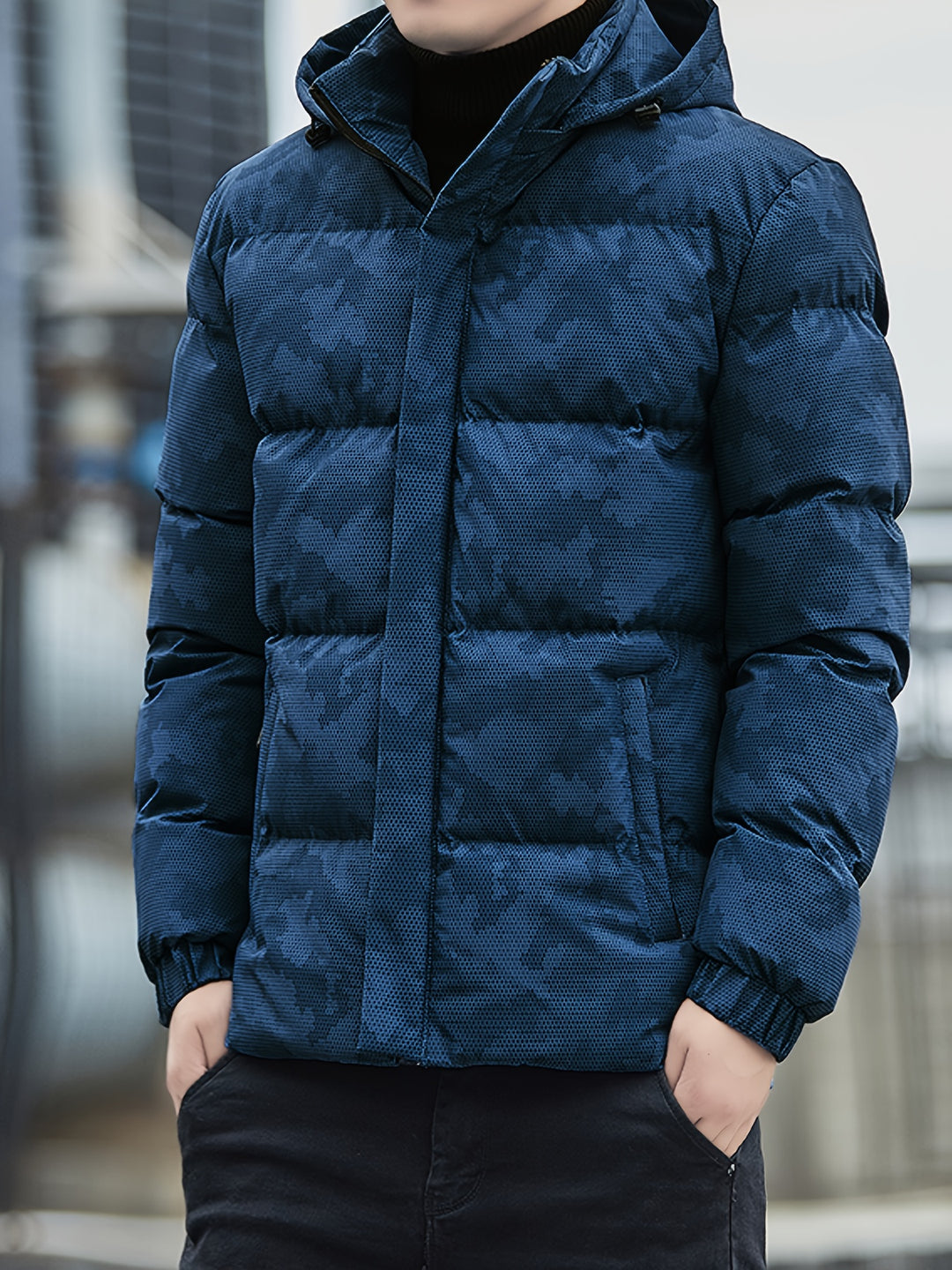 Sven - Heren Camouflage Winterjas met Capuchon