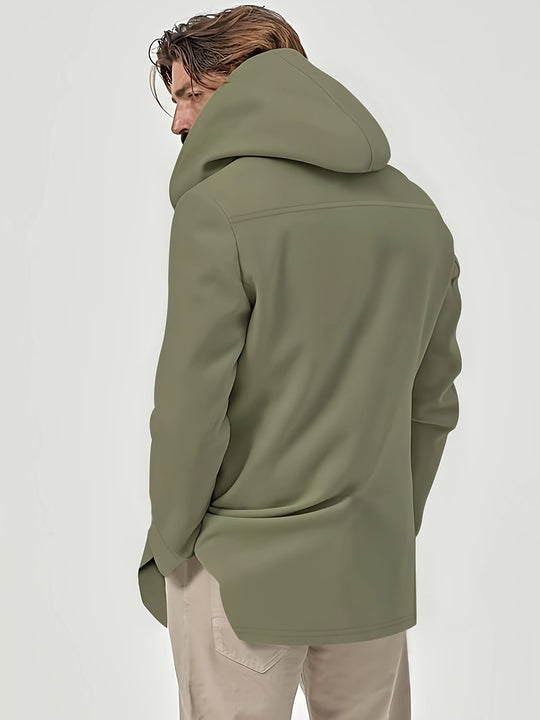 Timo - Men's Casual Double Breasted Hooded Jacket