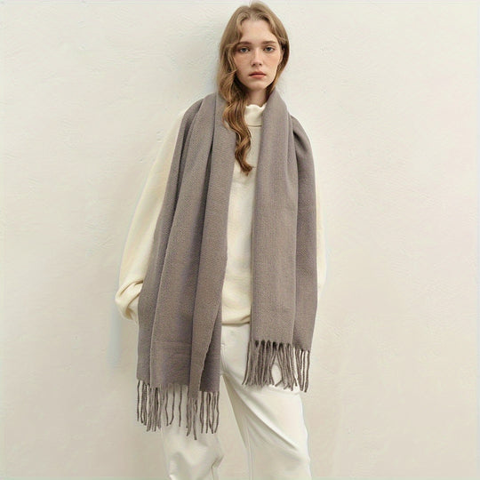 Lotte - Elegant Texture Plain Scarf for Women